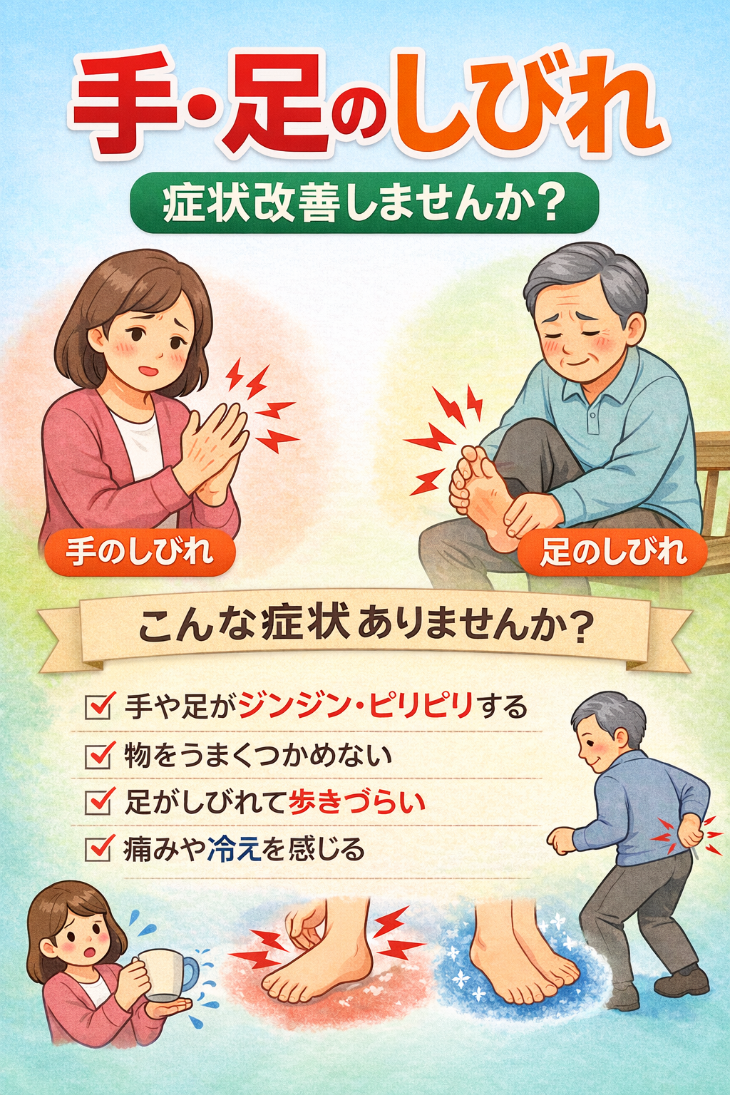 つらい足のしびれでお悩みのあなたへ