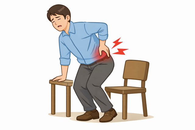 イスから立ち上がる時の腰痛