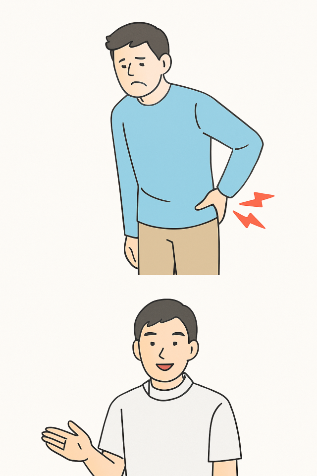 腰の痛くなる原因を説明