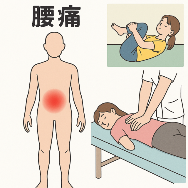 腰痛と整体風景